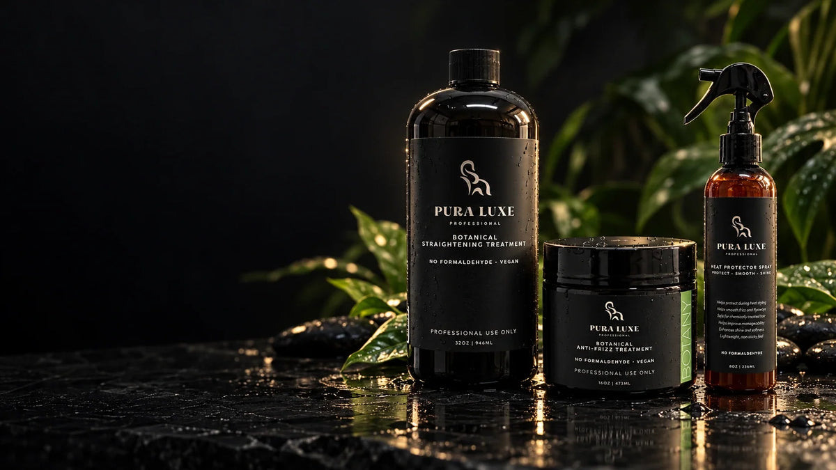 Pura Luxe Botany Straight, Frizz and Heat Protector collection